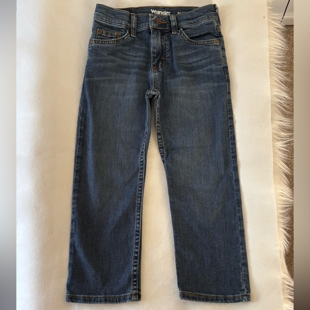 Wrangler Classic Straight Denim Blue Jeans Boys 5
